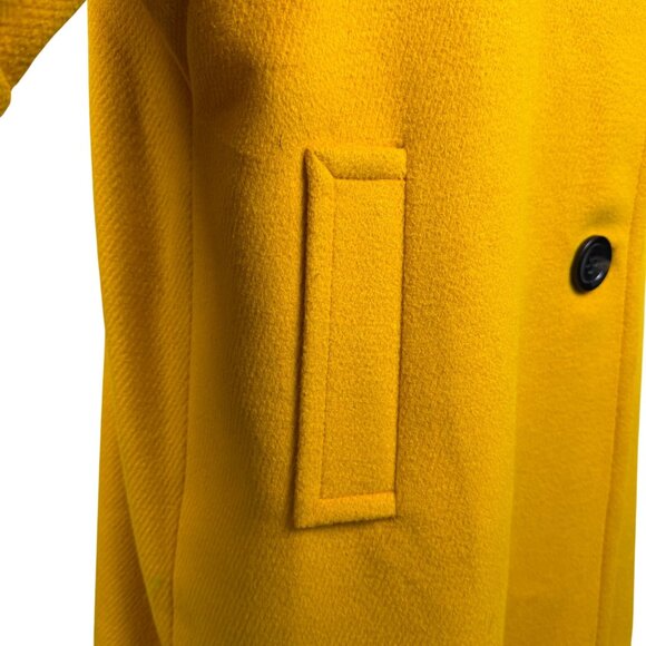 Talbots Women’s Yellow Wool Blend Coat Black Buttons Stylish & Warm Size 18WP - Picture 6 of 10